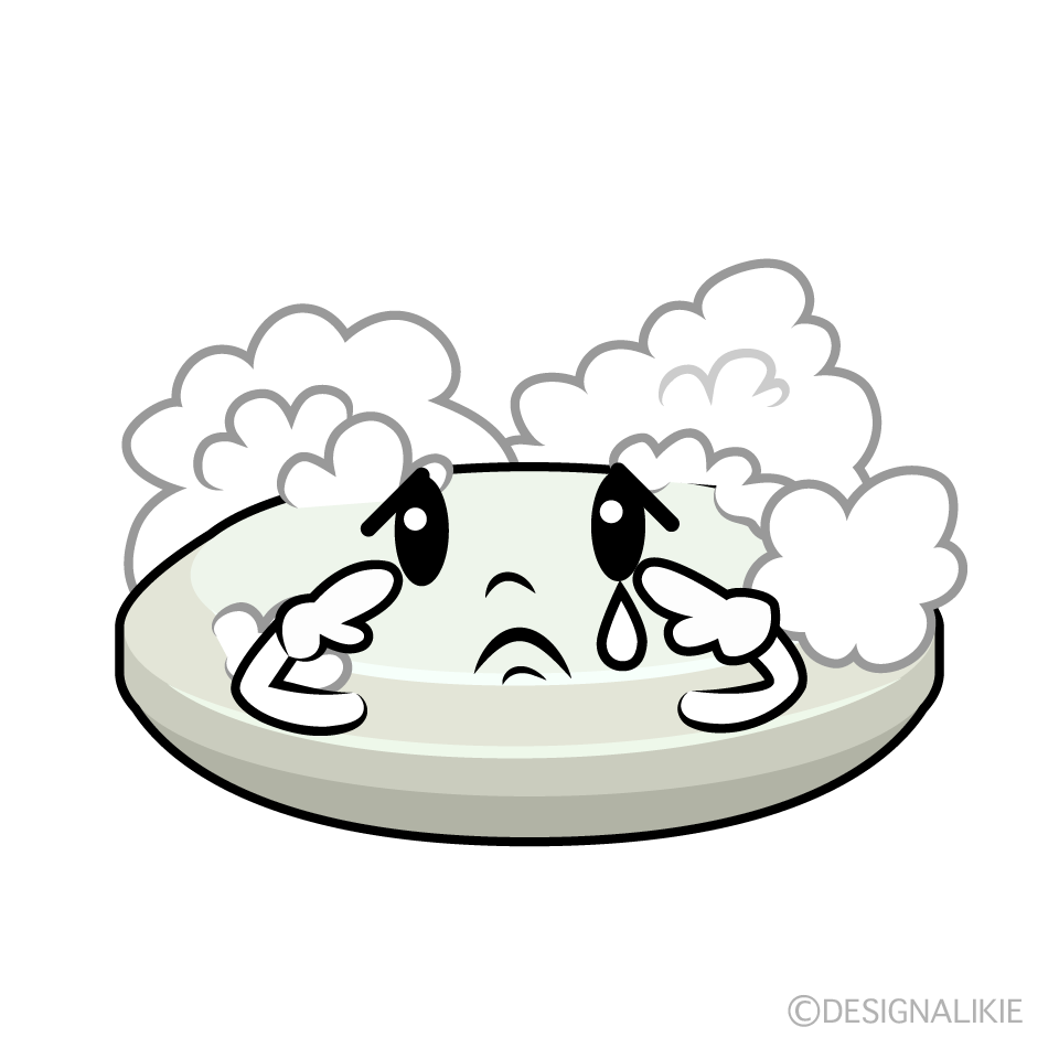 かわいい悲しい石鹸イラスト