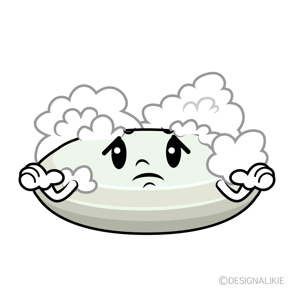 かわいい困る石鹸イラスト
