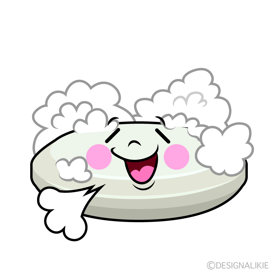 かわいいほっとする石鹸イラスト