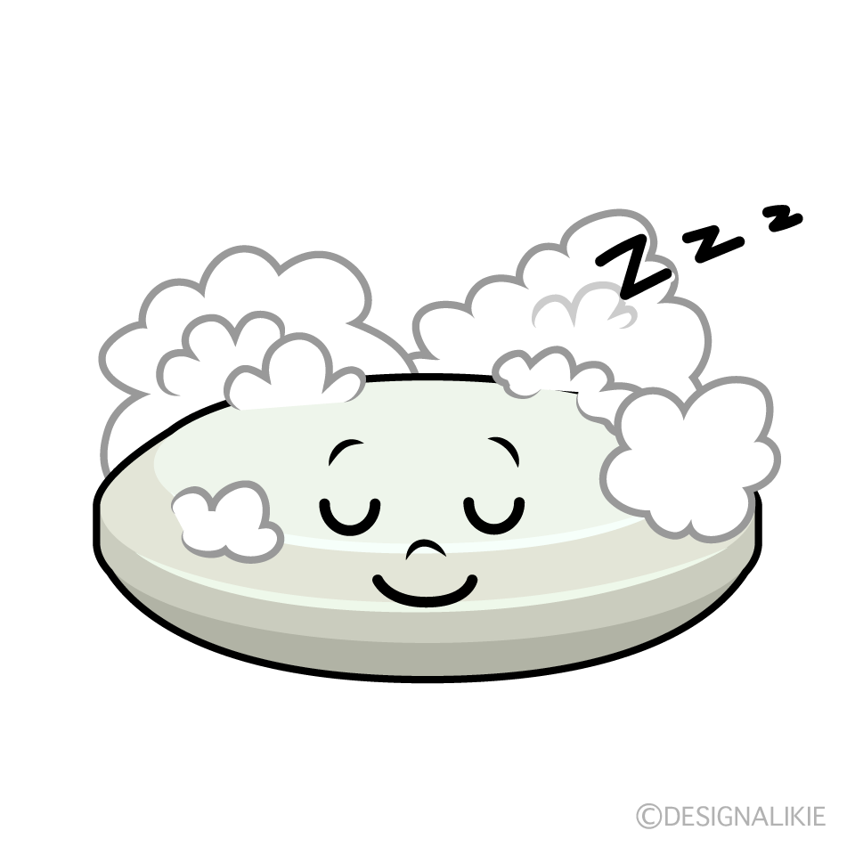 かわいい寝る石鹸イラスト