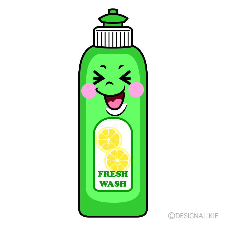 Cute Laughing Dishwashing Liquid Clipart
