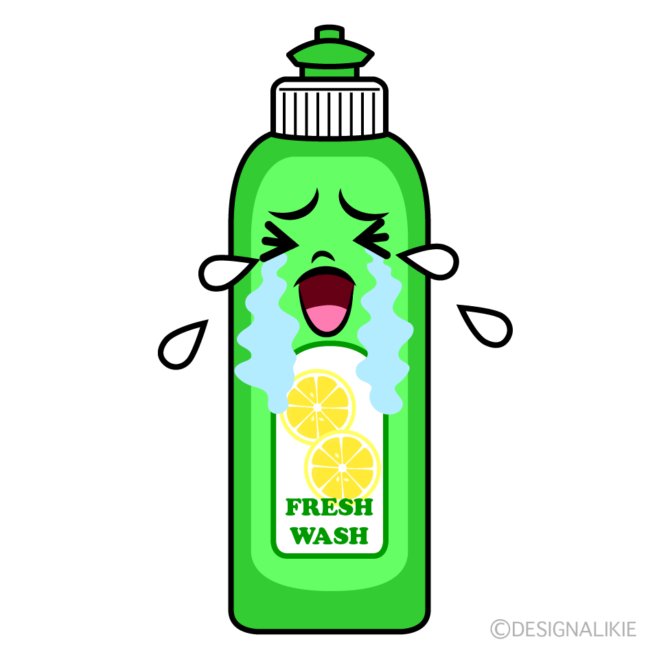 Cute Crying Dishwashing Liquid Clipart