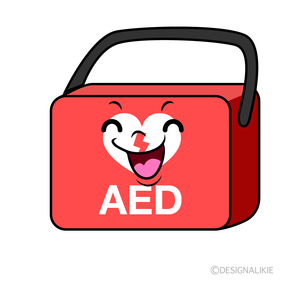 かわいい笑顔のAEDイラスト