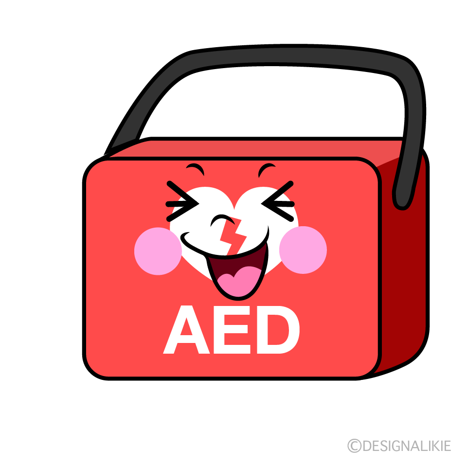 かわいい笑うAEDイラスト