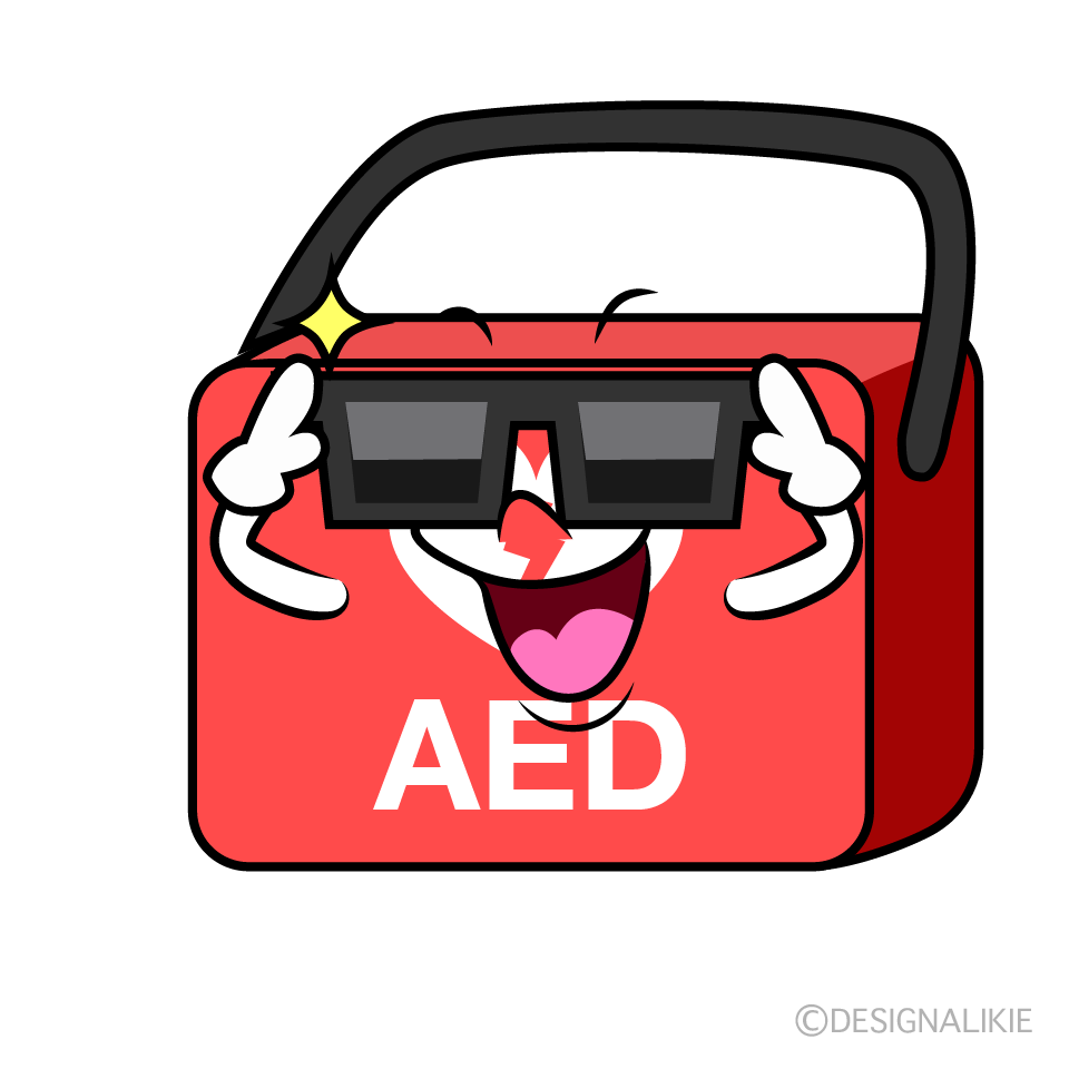 かわいいサングラスのAEDイラスト