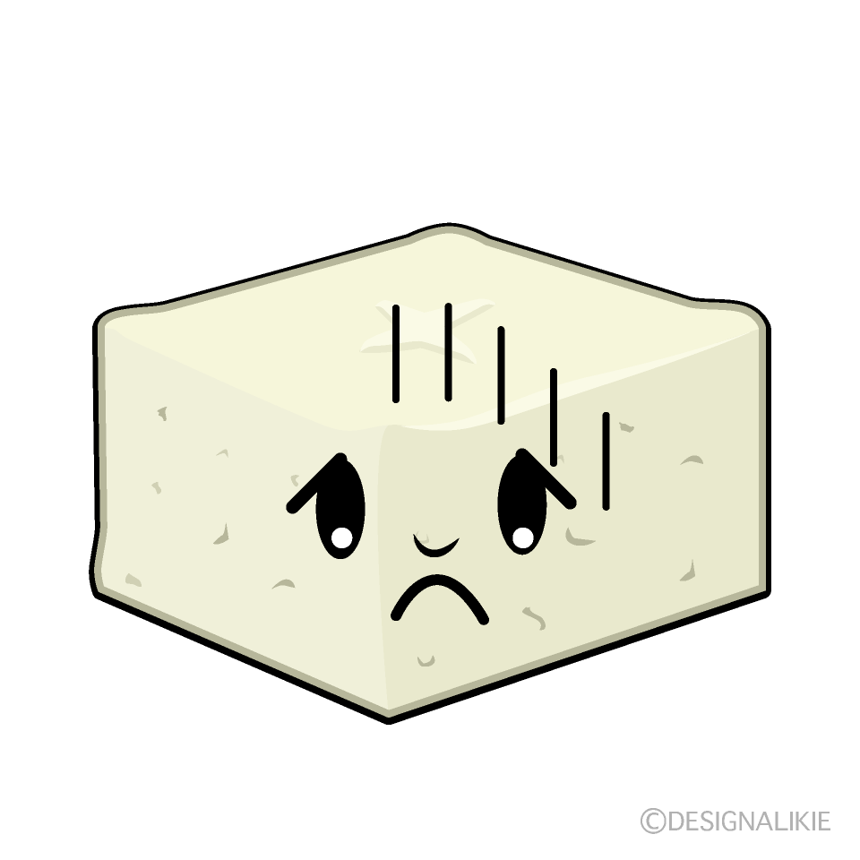 かわいいお辞儀する豆腐イラスト