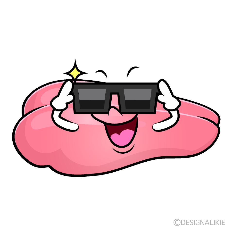 かわいいサングラスのたらこイラスト