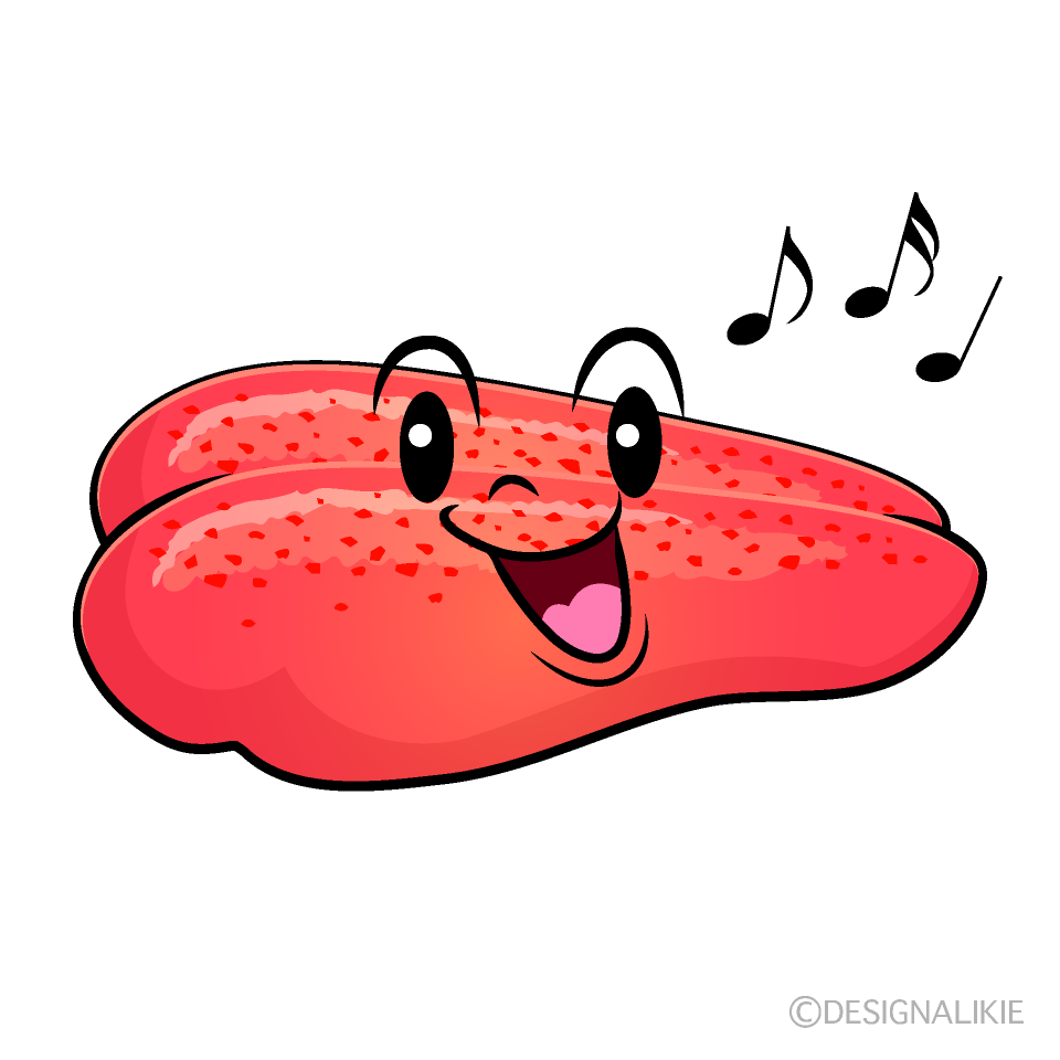 かわいい歌う明太子イラスト