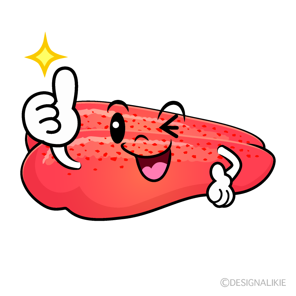 かわいいいいねする明太子イラスト
