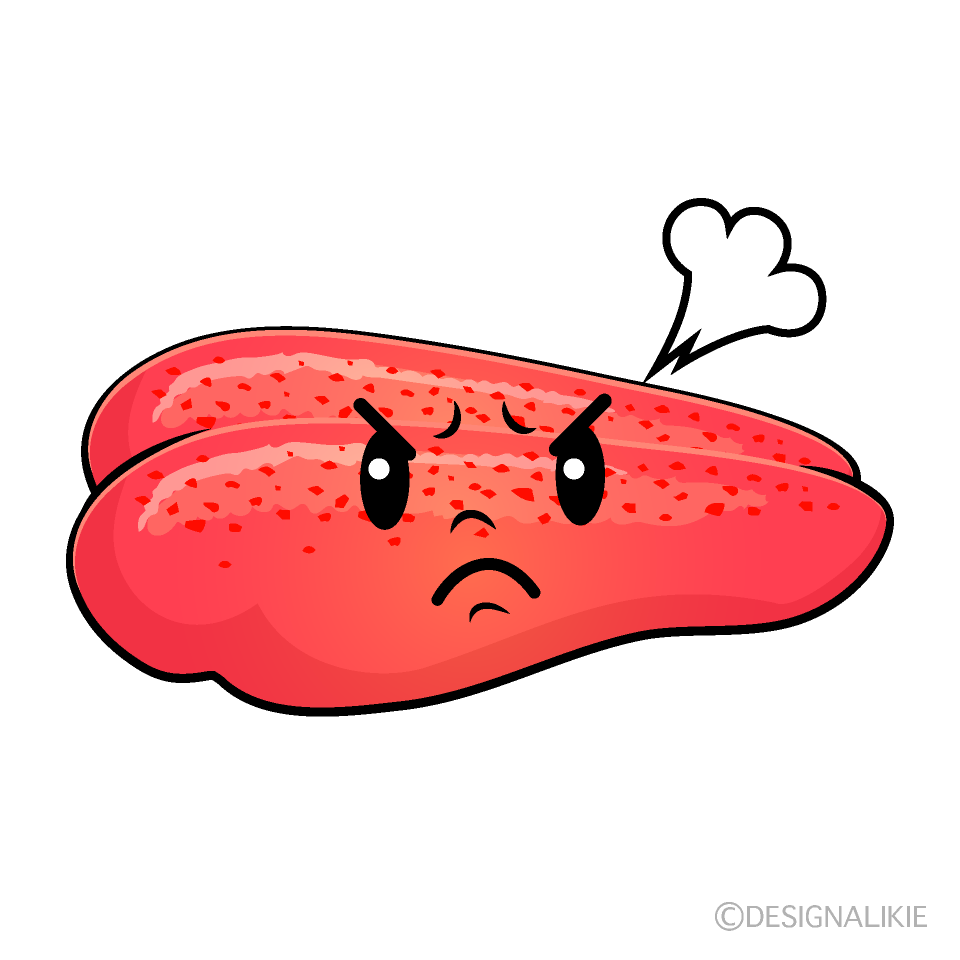 かわいい怒る明太子イラスト