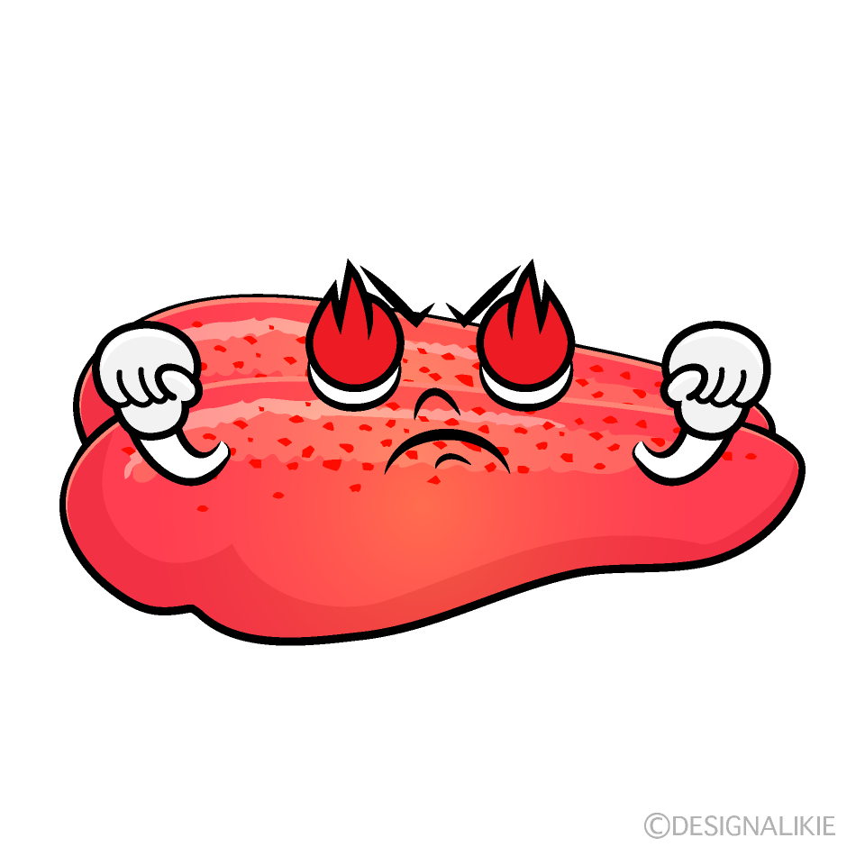 かわいい燃える明太子イラスト