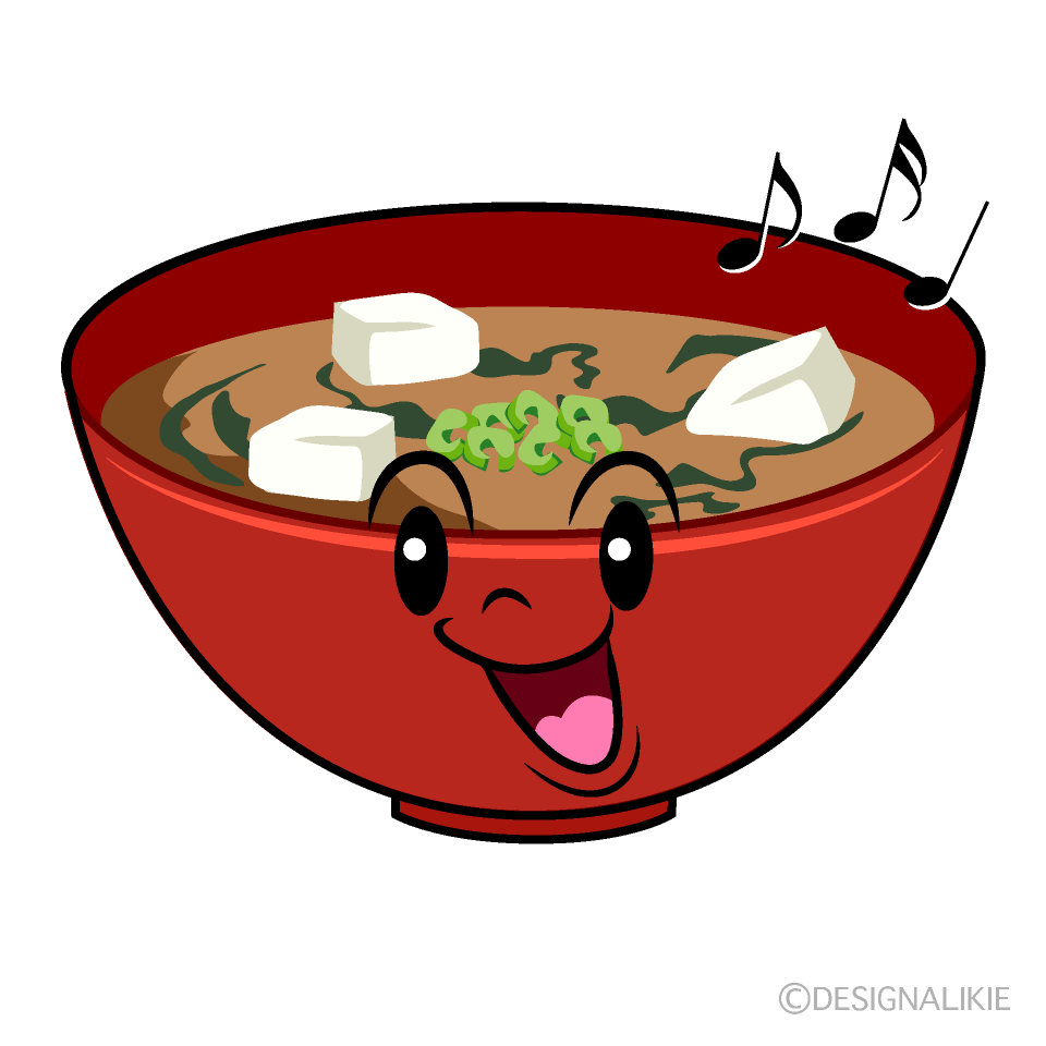 かわいい歌う味噌汁イラスト
