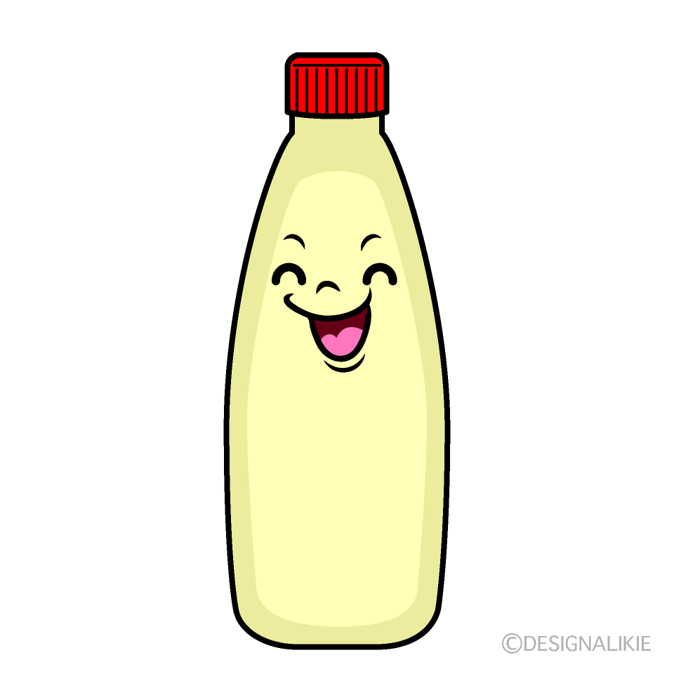 かわいい笑顔のマヨネーズイラスト