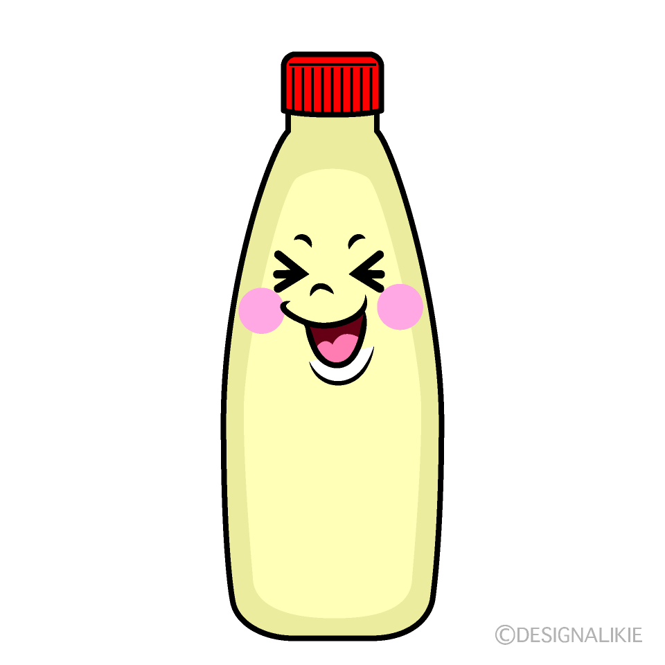 かわいい笑うマヨネーズイラスト