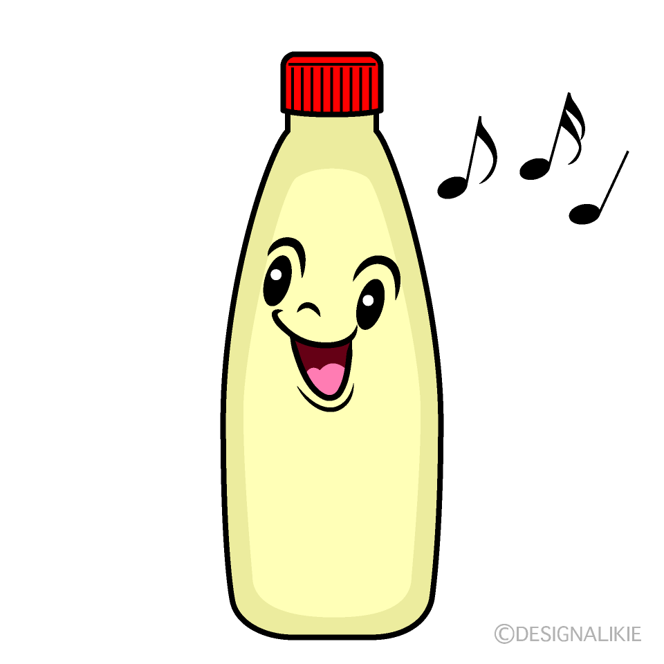 かわいい歌うマヨネーズイラスト