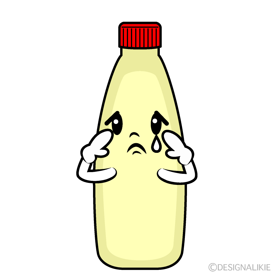 かわいい悲しいマヨネーズイラスト