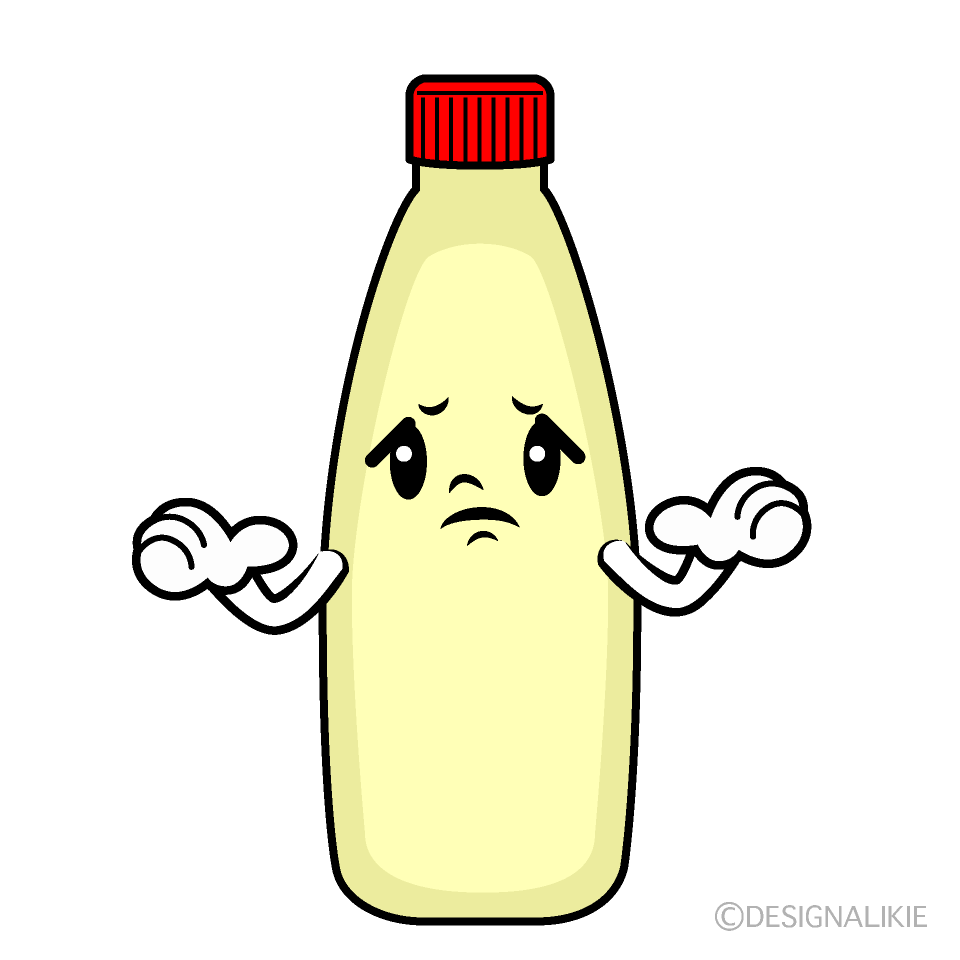 かわいい困るマヨネーズイラスト