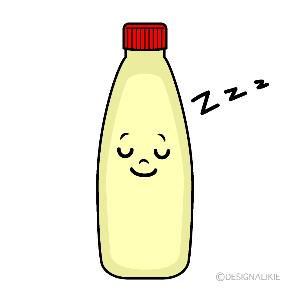 かわいい寝るマヨネーズイラスト