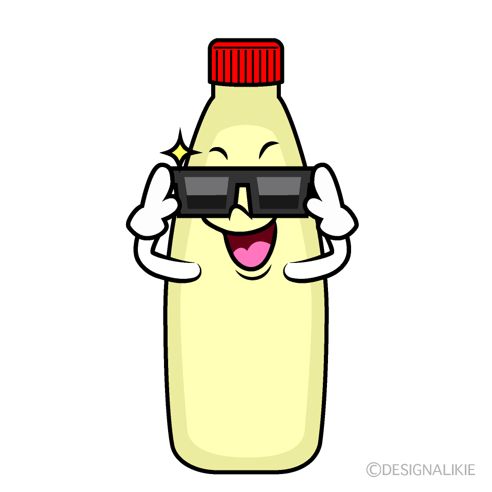 かわいいサングラスのマヨネーズイラスト