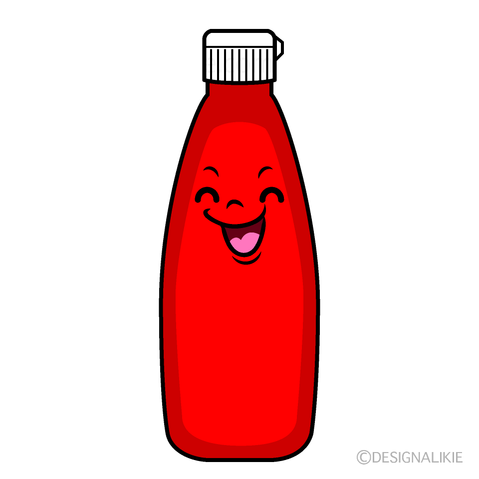 かわいい笑顔のケチャップイラスト