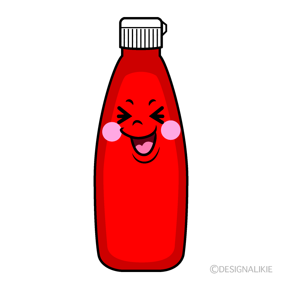 Cute Laughing Ketchup Clipart
