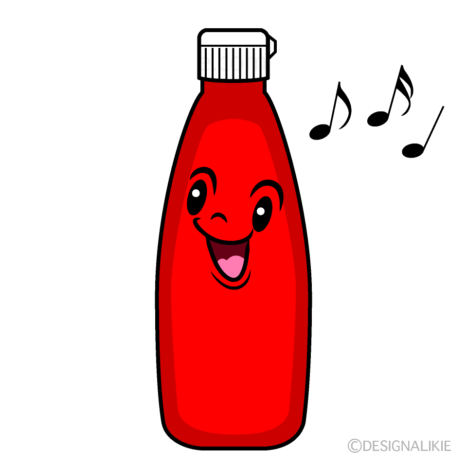 Cute Singing Ketchup Clipart