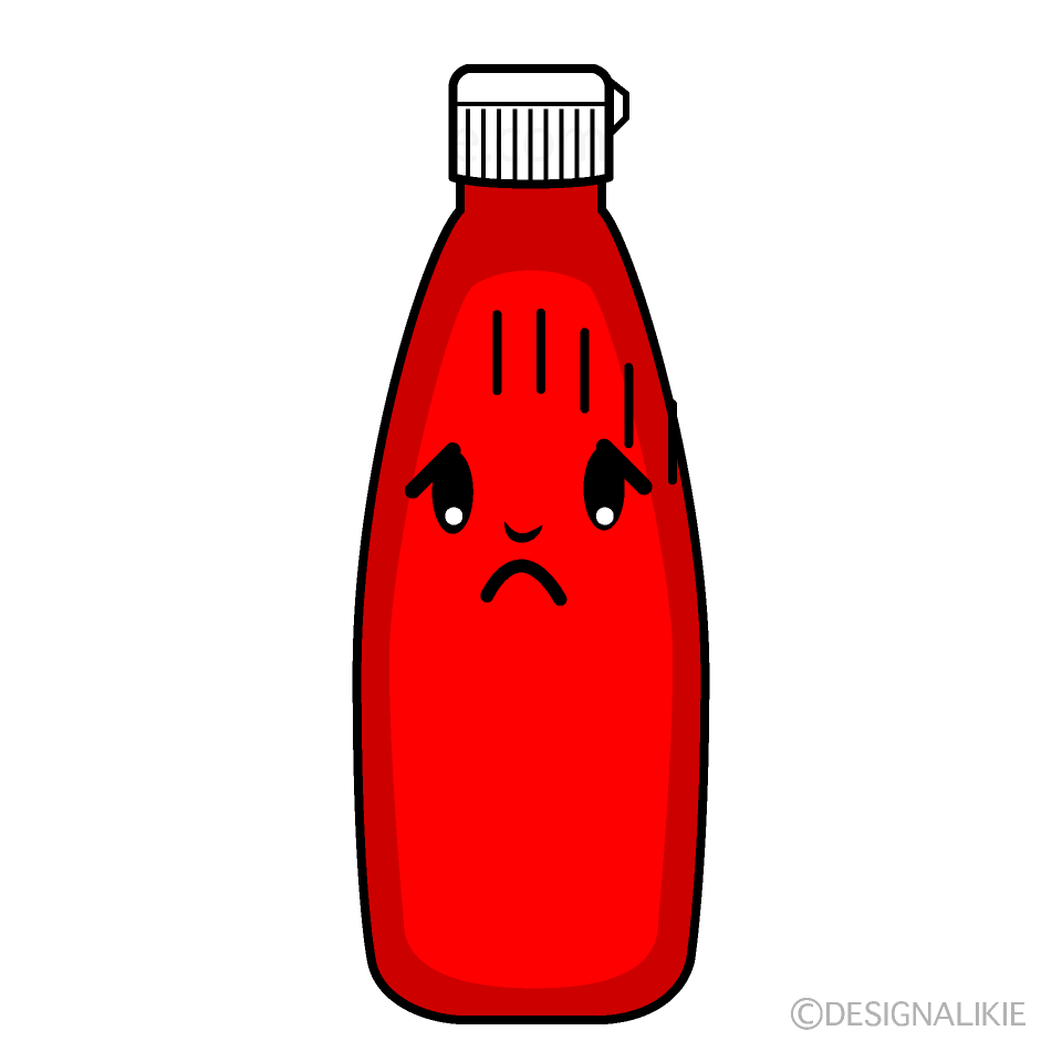 かわいいお辞儀するケチャップイラスト
