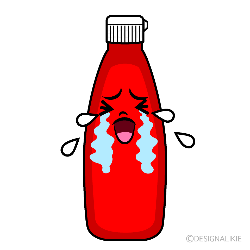 かわいい泣くケチャップイラスト