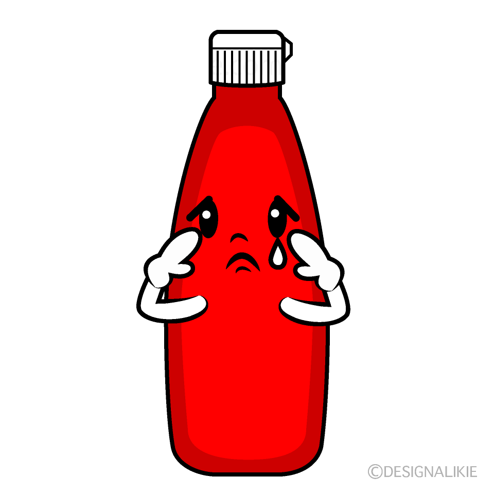 かわいい悲しいケチャップイラスト