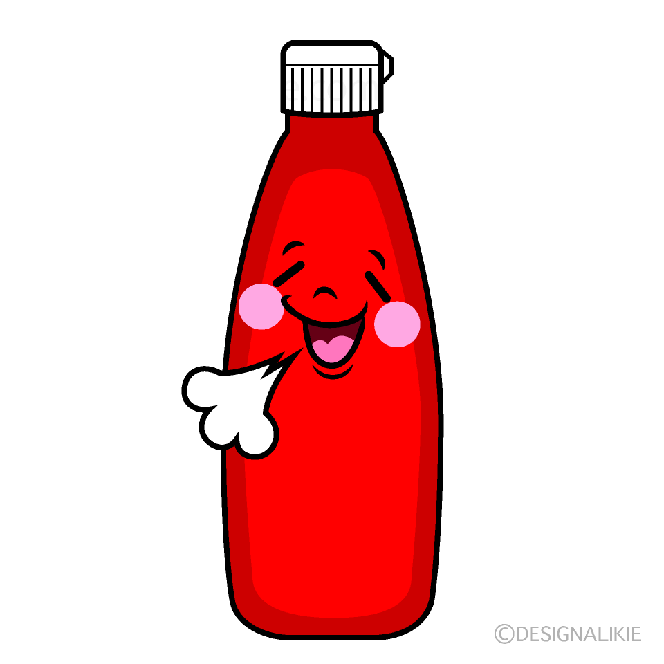 かわいいほっとするケチャップイラスト