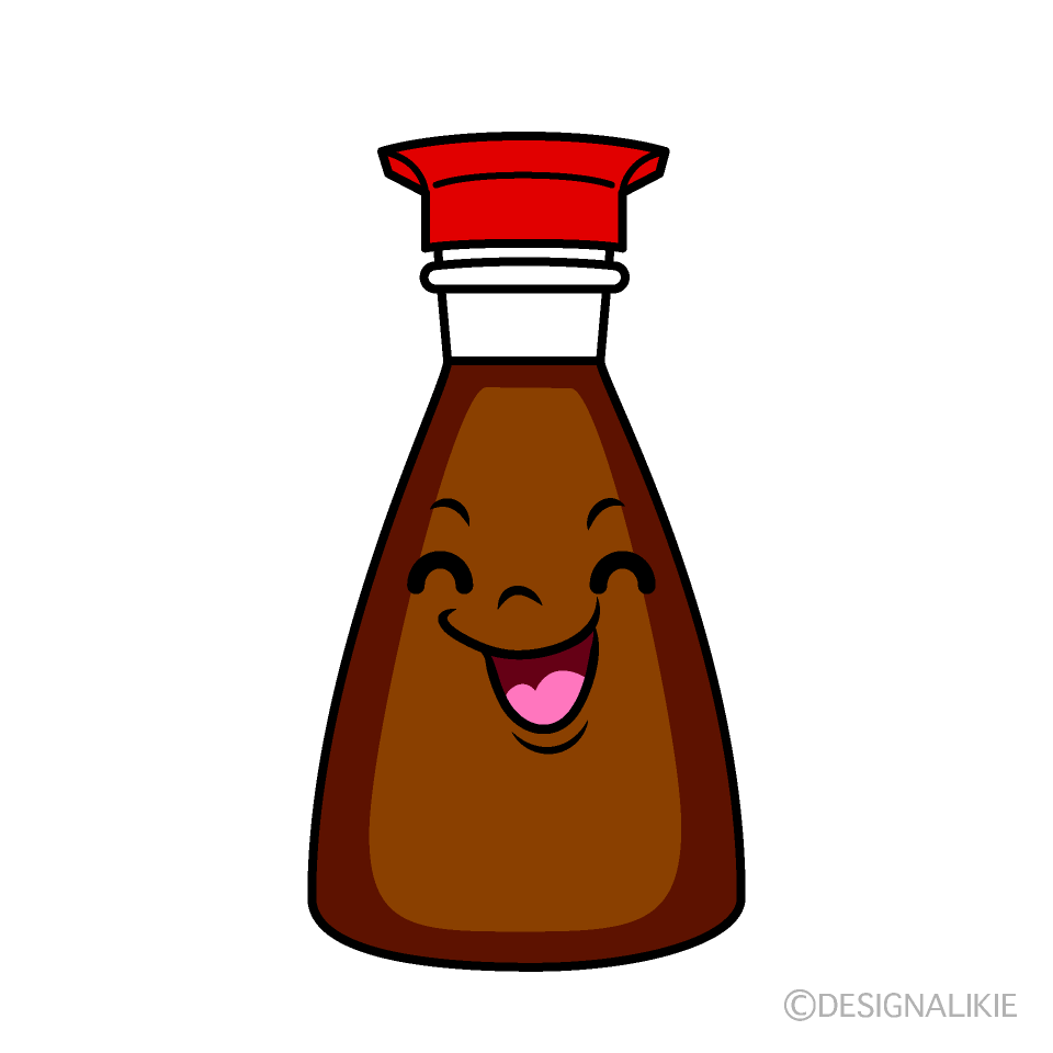 かわいい笑顔の醤油イラスト