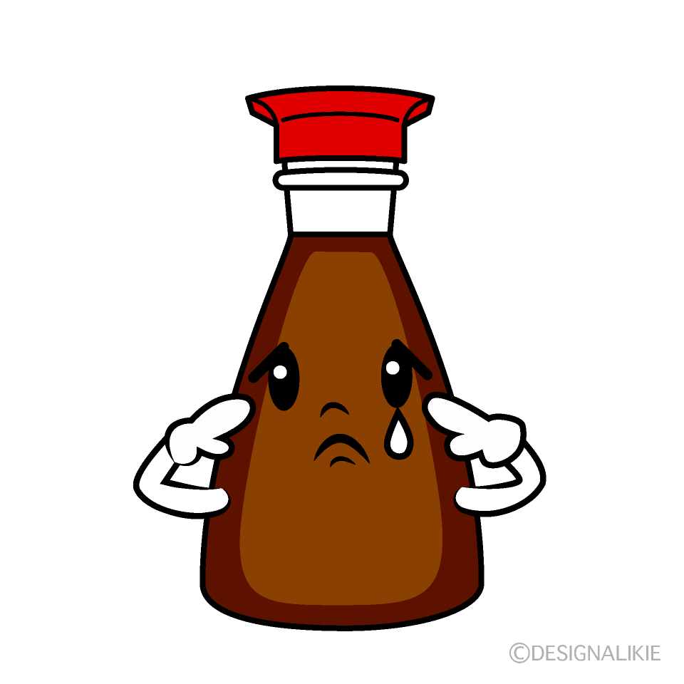 かわいい悲しい醤油イラスト