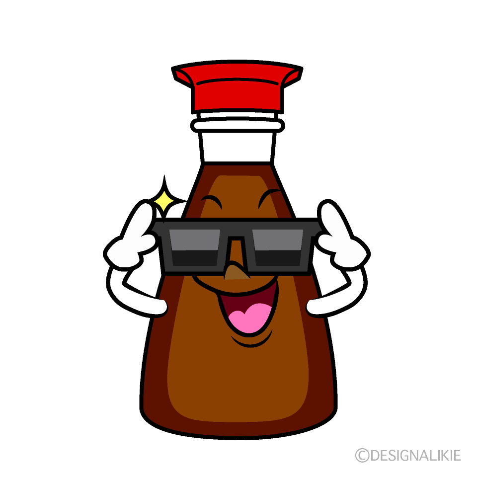 かわいいサングラスの醤油イラスト