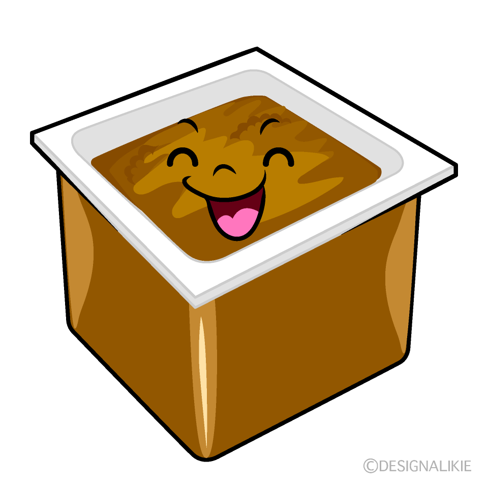 かわいい笑顔の味噌イラスト