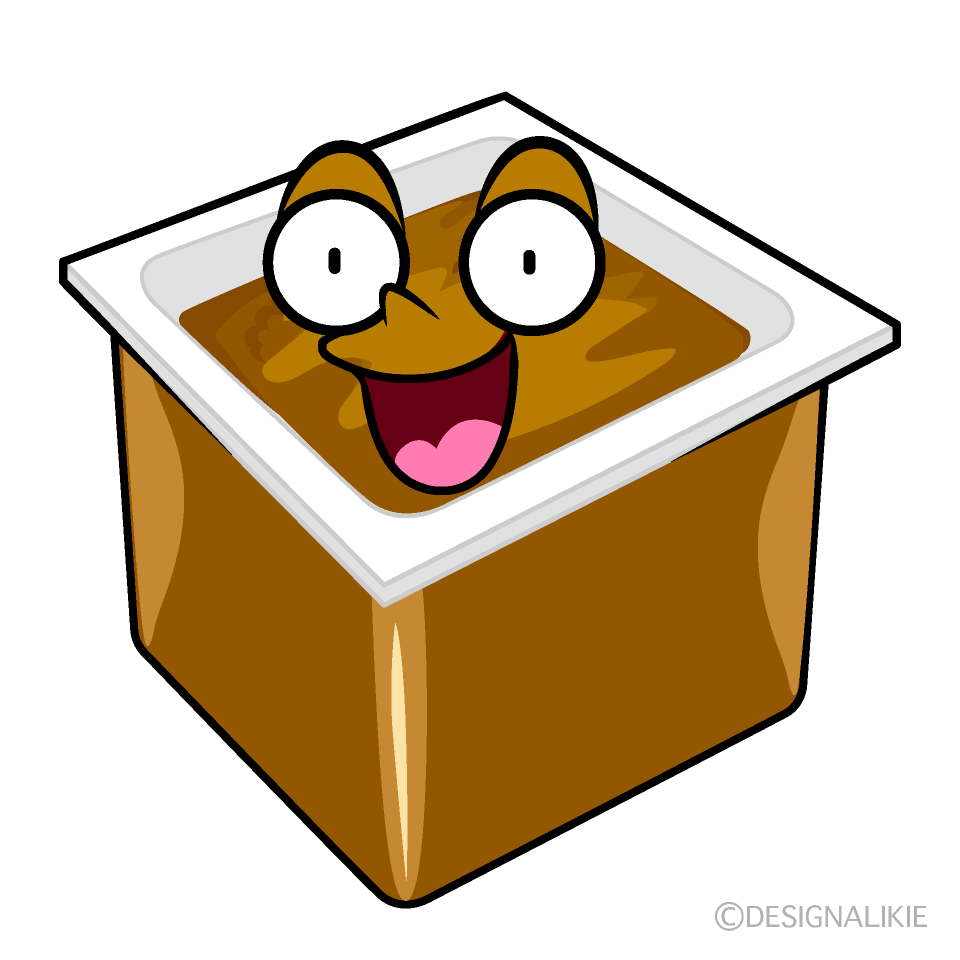 かわいい驚く味噌イラスト