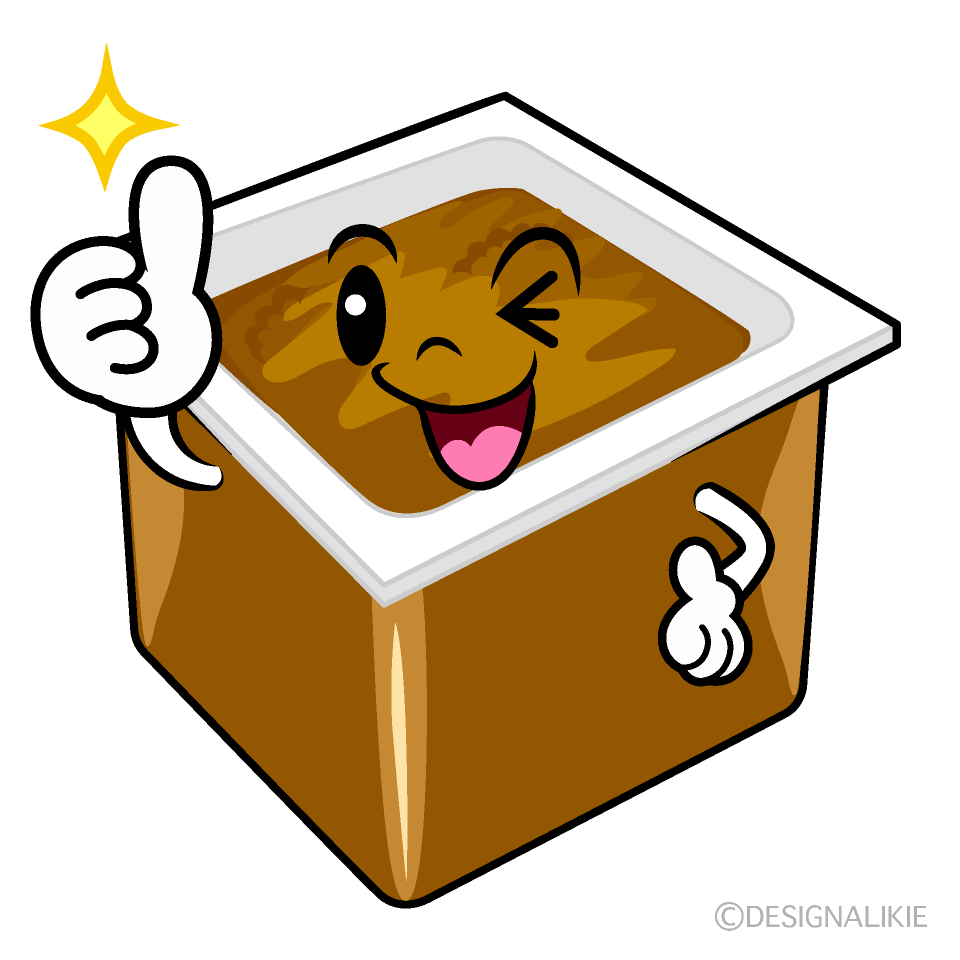 かわいいいいねする味噌イラスト