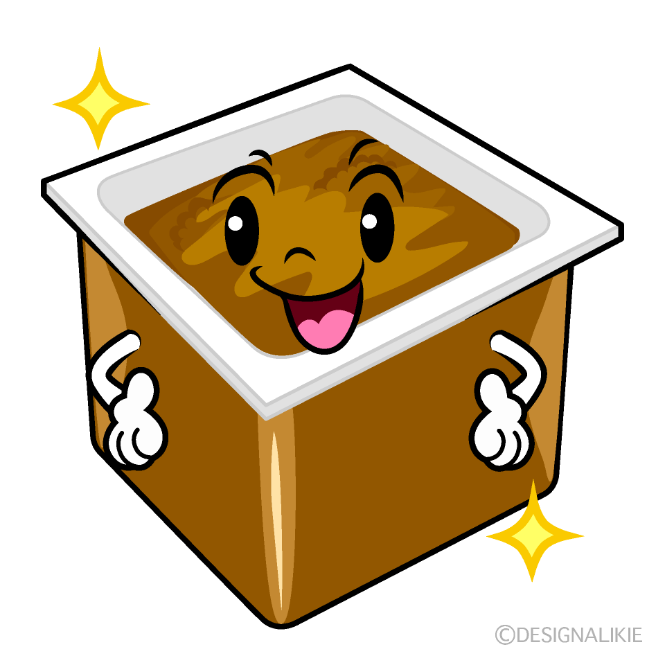 かわいいポーズする味噌イラスト