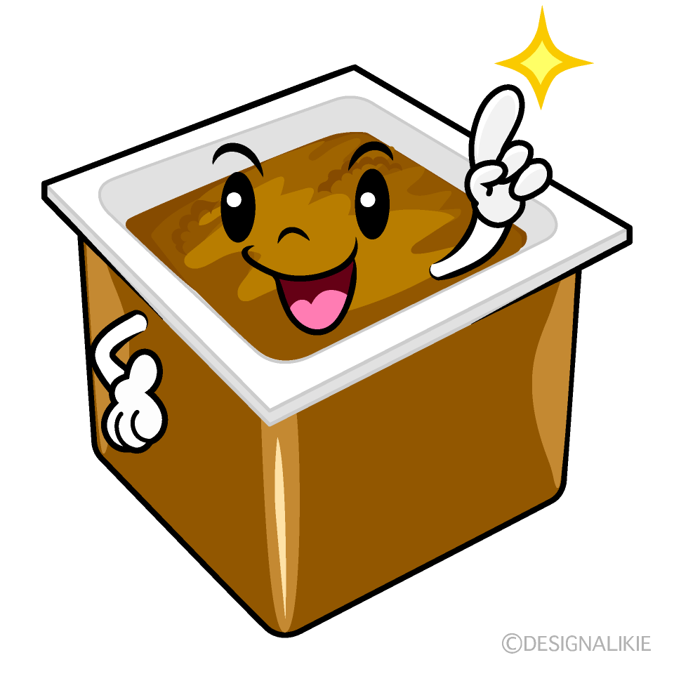 かわいい指差しする味噌イラスト