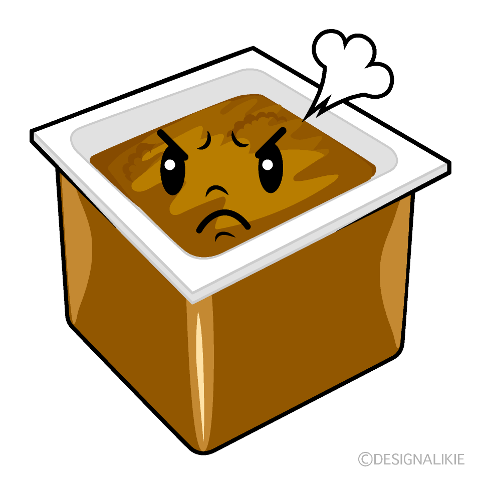 かわいい怒る味噌イラスト