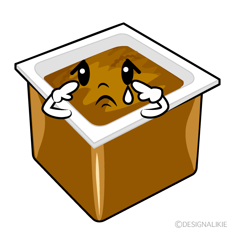 かわいい悲しい味噌イラスト