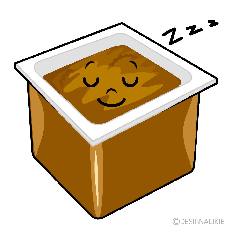 かわいい寝る味噌イラスト