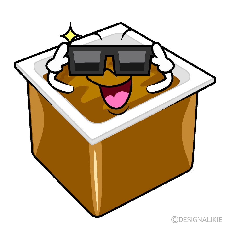 かわいいサングラスの味噌イラスト