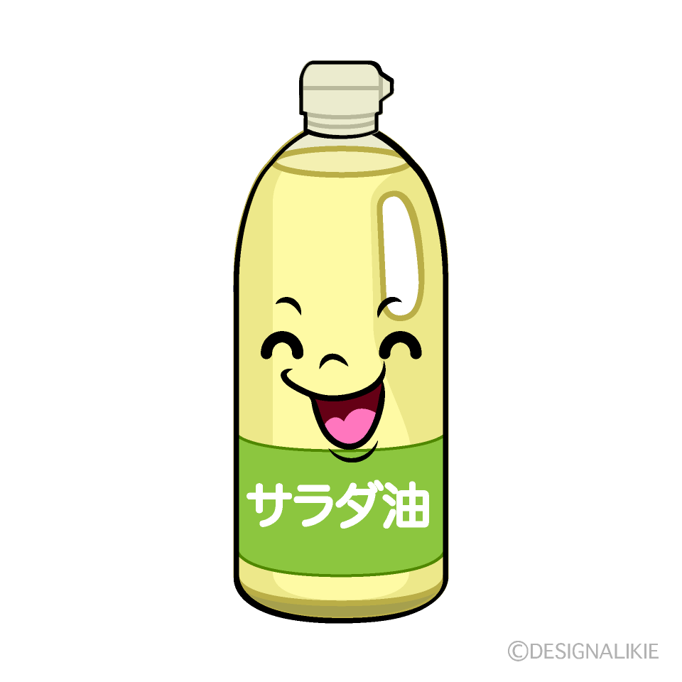 かわいい笑顔の油イラスト