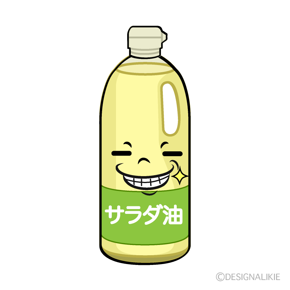 かわいいニヤリとする油イラスト
