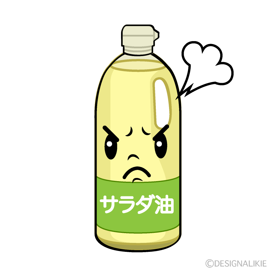 かわいい怒る油イラスト