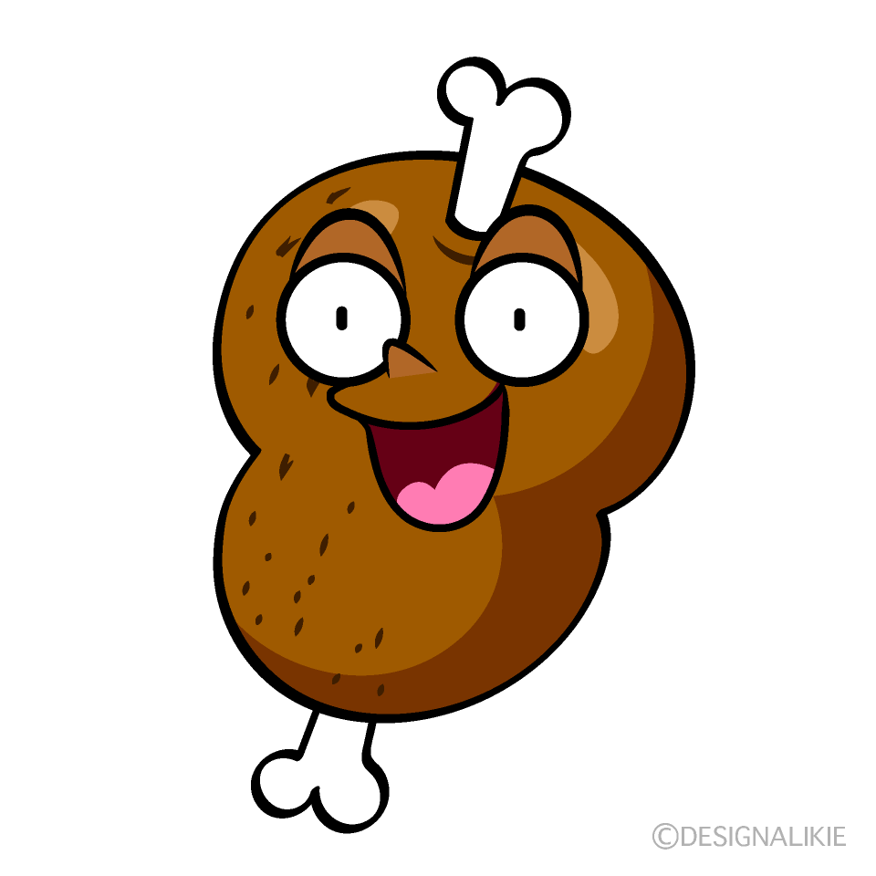 かわいい驚くマンモス肉イラスト