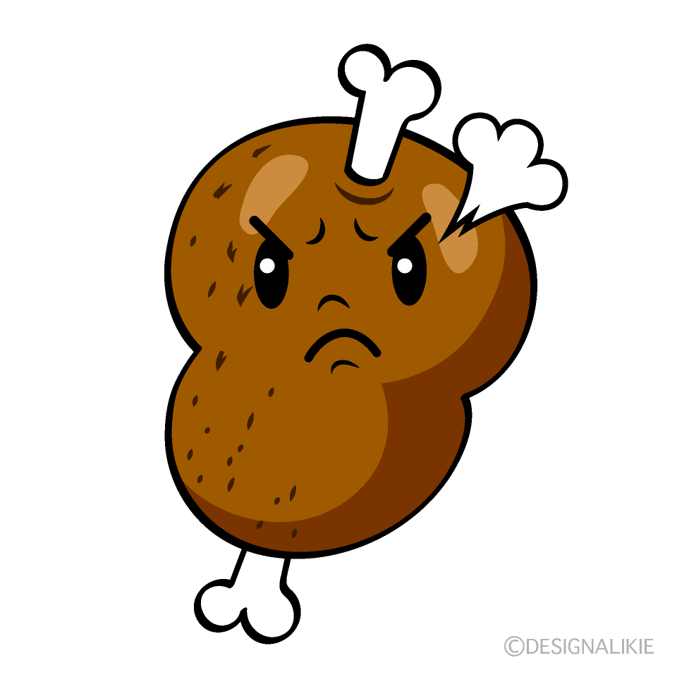 かわいい怒るマンモス肉イラスト