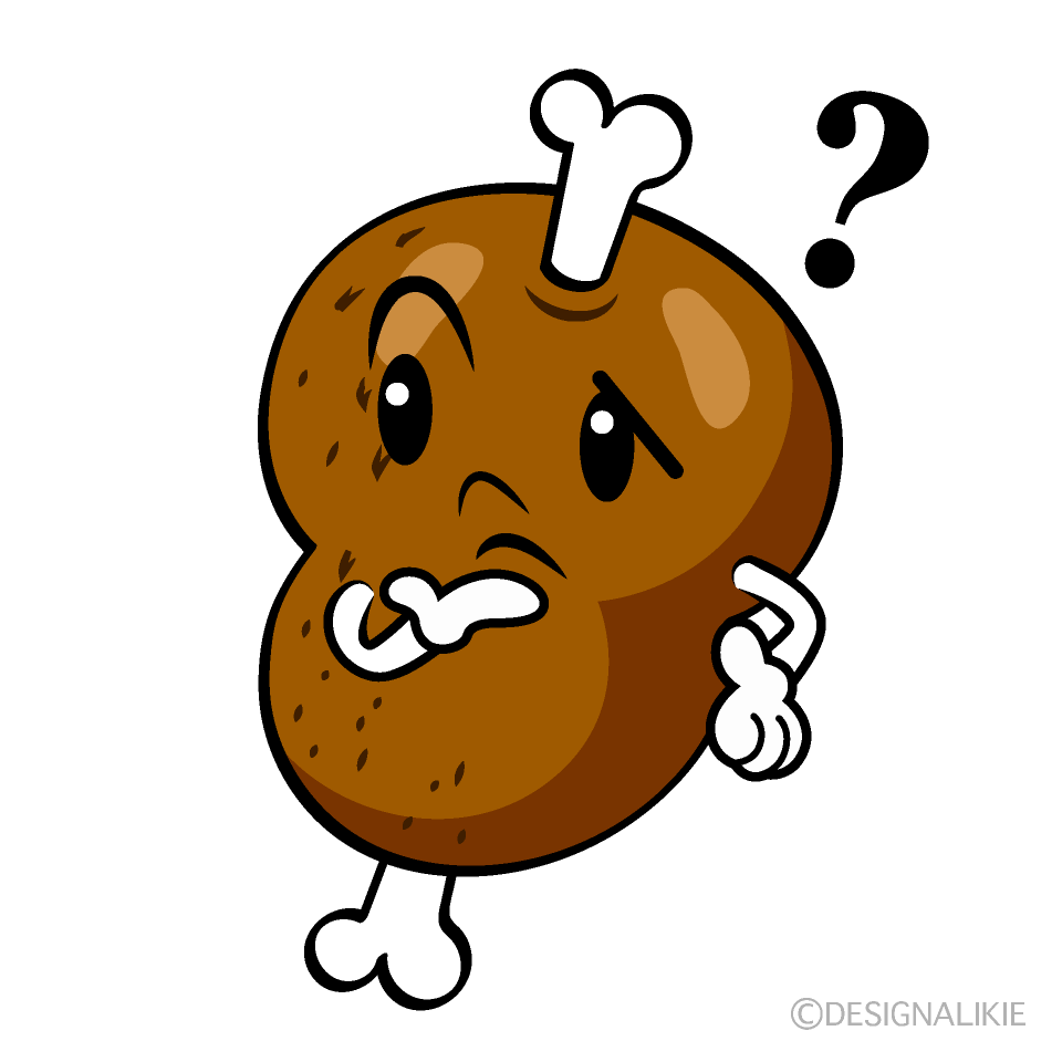 かわいい考えるマンモス肉イラスト