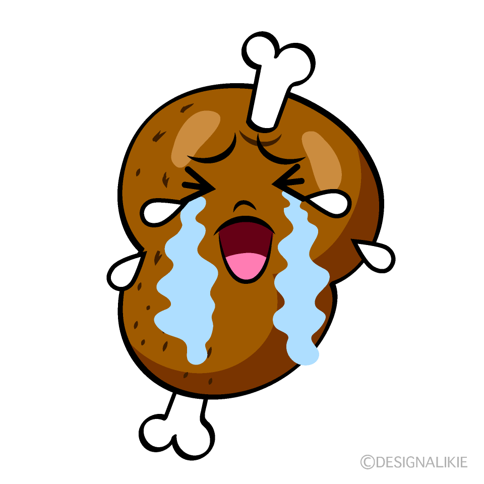 かわいい泣くマンモス肉イラスト