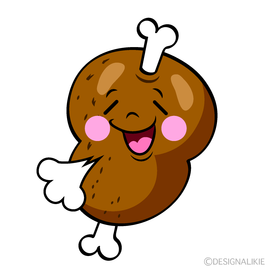 かわいいほっとするマンモス肉イラスト